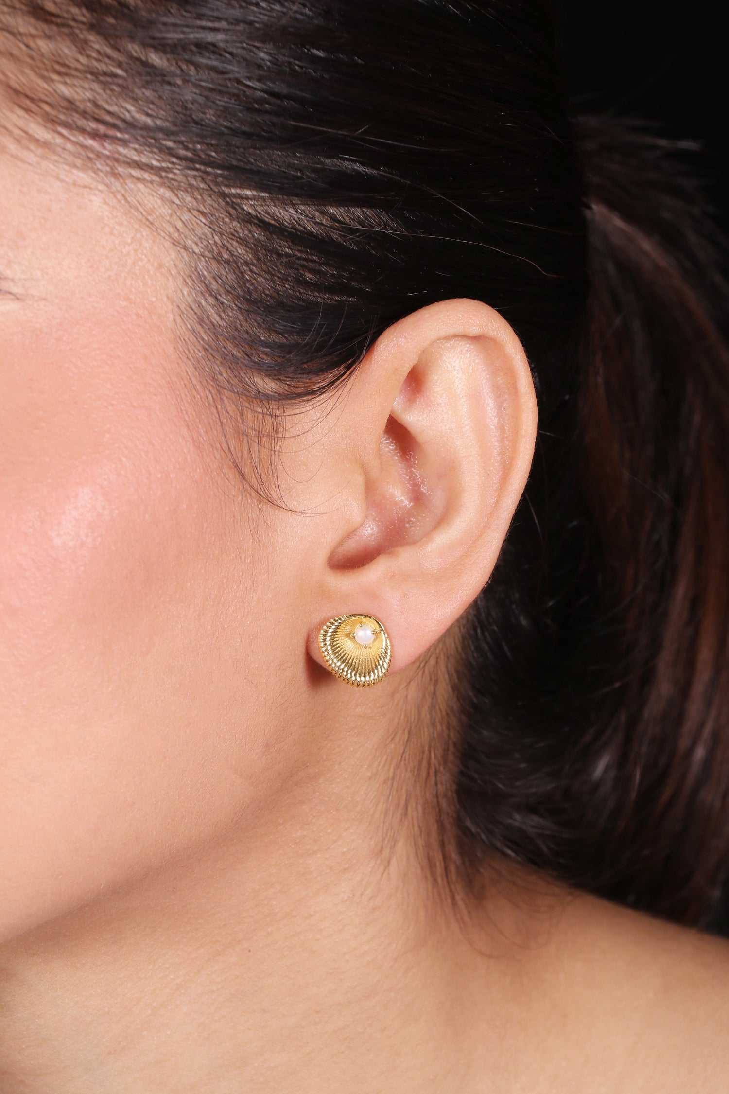 Gold Plated Pearl Earrings